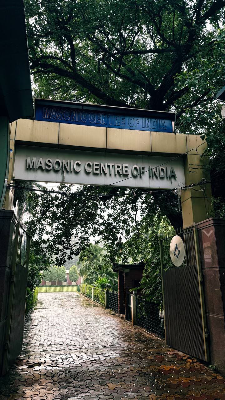 Main entrance gate to the Masonic Centre of India